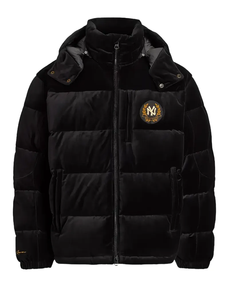 Ralph Lauren x New York Yankees velvet puffer jacket - Schwarz Schwarz