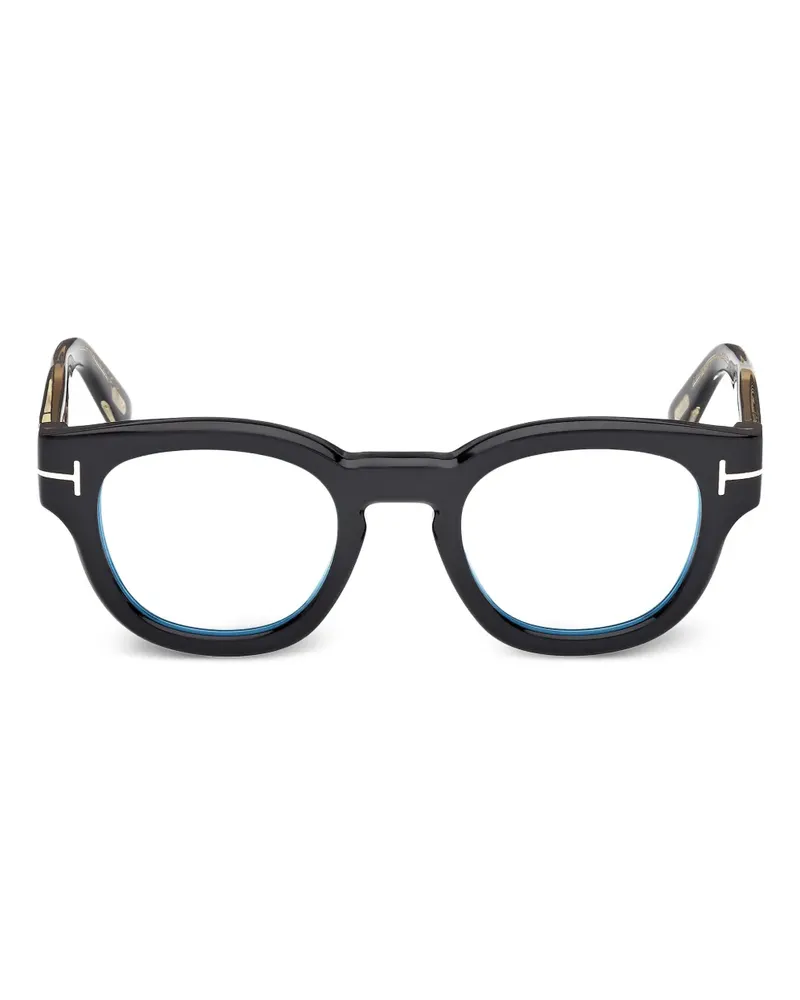 Tom Ford Brille mit rundem Gestell - Schwarz Schwarz