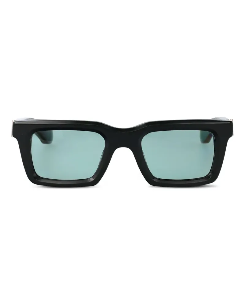 Alexander McQueen Sonnenbrille mit eckigem Gestell - Schwarz Schwarz