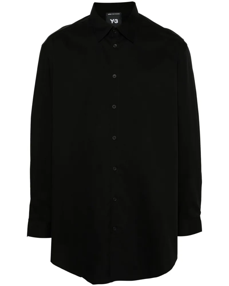 Y-3 Hemd mit Vogel-Illustration - Schwarz Schwarz