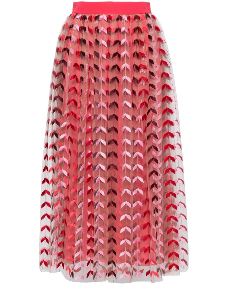 Elie Saab Bestickter Tüllrock - Rosa Rosa