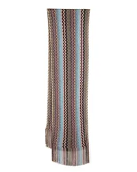 Missoni Lurex-Schal mit Zickzackmuster Braun