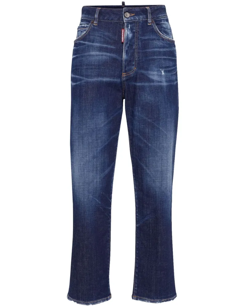 Dsquared2 Ausgeblichene Straight-Leg-Jeans - Blau Blau
