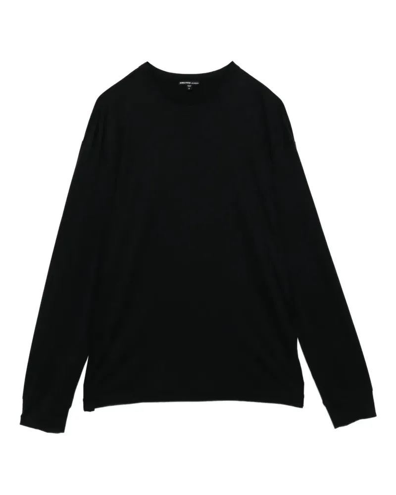 James Perse Langarmshirt aus Jersey - Schwarz Schwarz