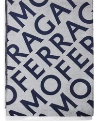 Ferragamo Schal mit Logo-Print Grau