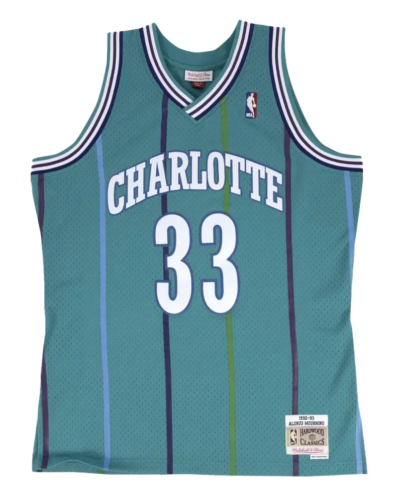 Mitchell & Ness x NBA Hornets 92 Alonzo Mourning Swingman Road Tanktop - Blau Blau