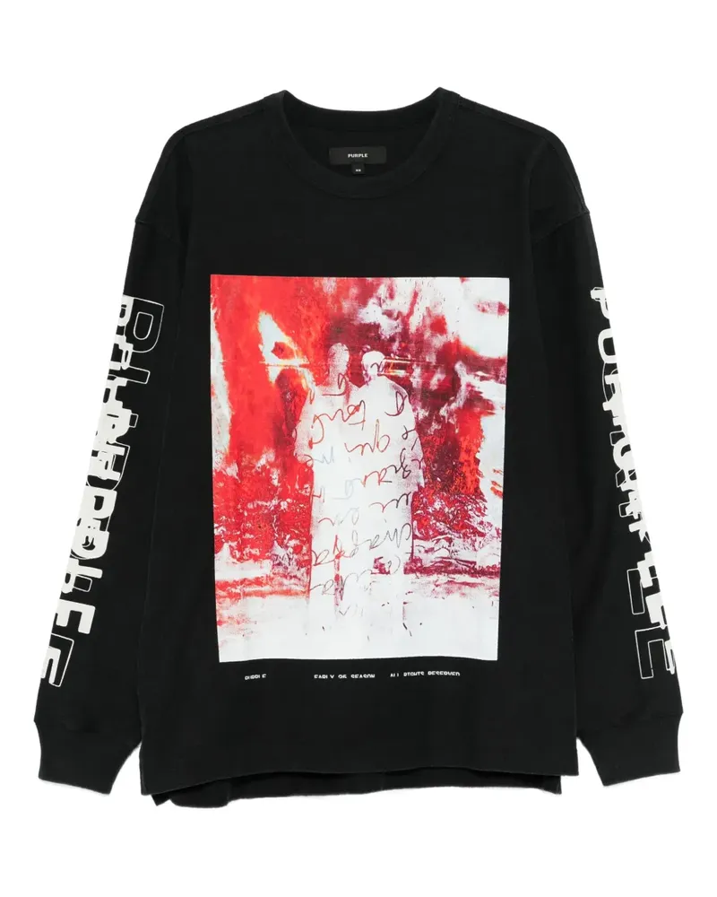 PURPLE BRAND Klassisches Sweatshirt - Schwarz Schwarz