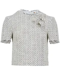 Ports 1961 Bluse aus Tweed Weiß