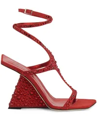 Giuseppe Zanotti Tutankamon Sandalen mit Kristallen 105mm Rot