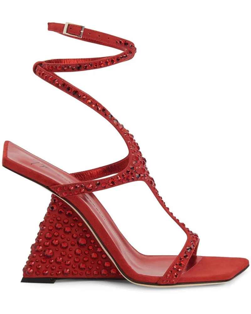 Giuseppe Zanotti Tutankamon Sandalen mit Kristallen 105mm - Rot Rot