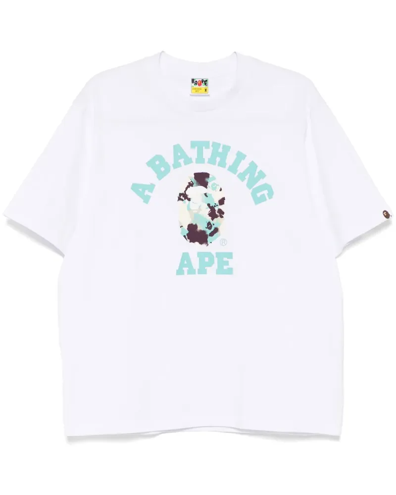BAPE T-Shirt mit Print - Weiß Weiß