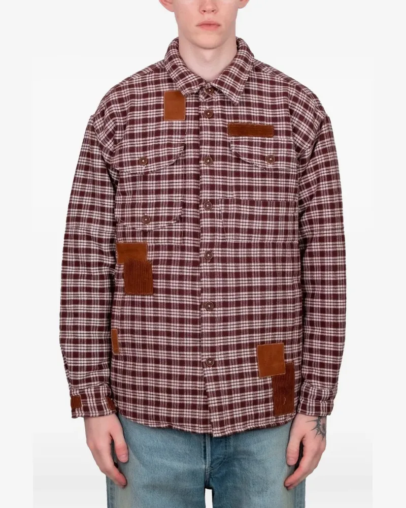 STORY mfg. Harvest patchwork overshirt - Braun Braun