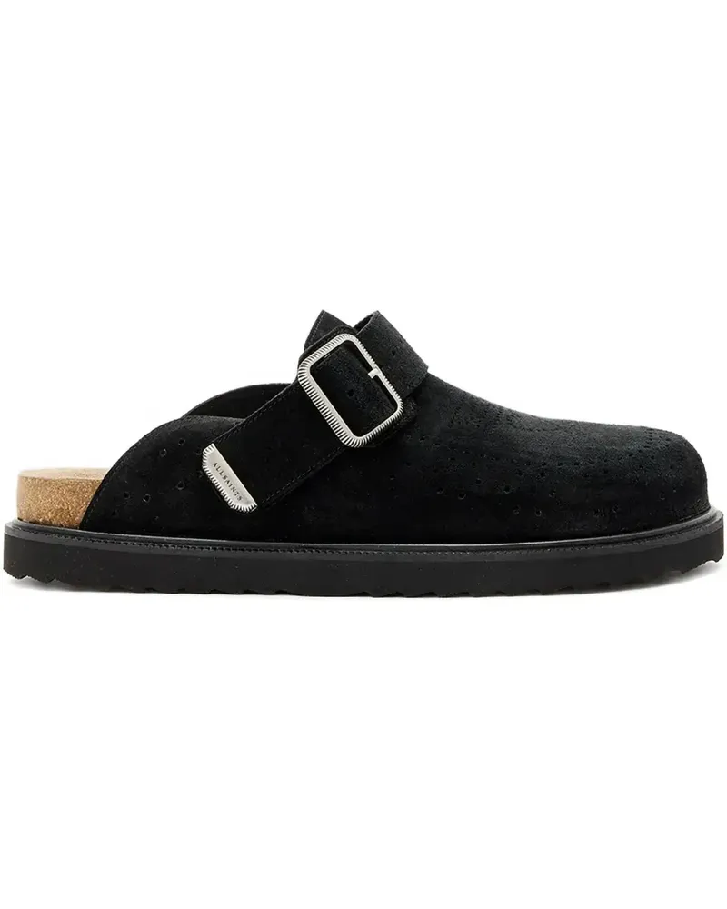 AllSaints Perforierte Mules - Schwarz Schwarz