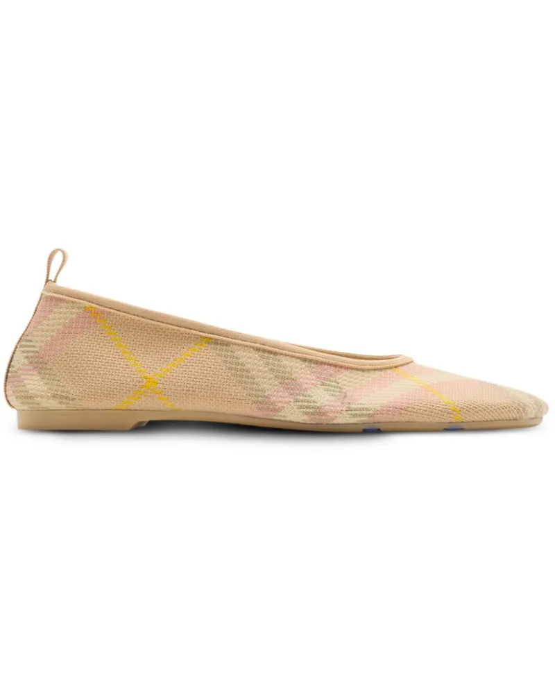 Burberry Karierte Ballerinas - Nude Nude