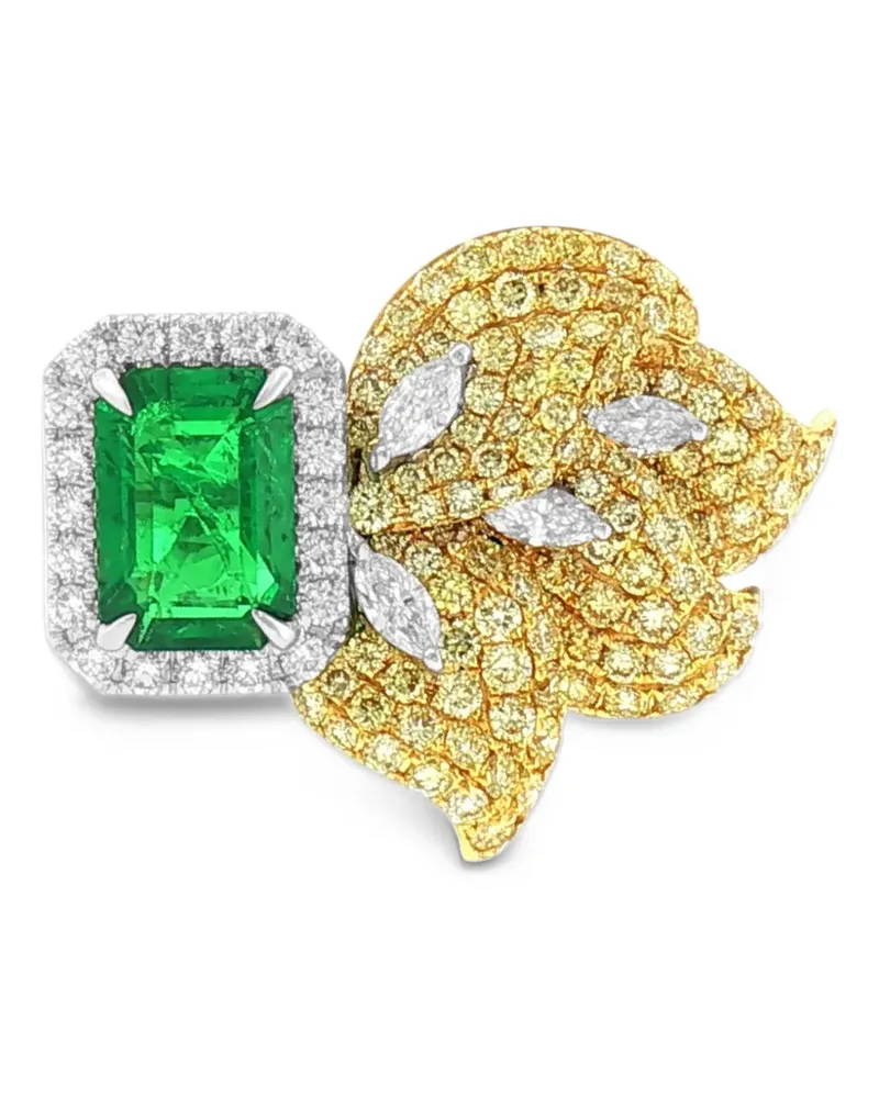 HYT Jewelry emerald and diamond ring - Silber Silber