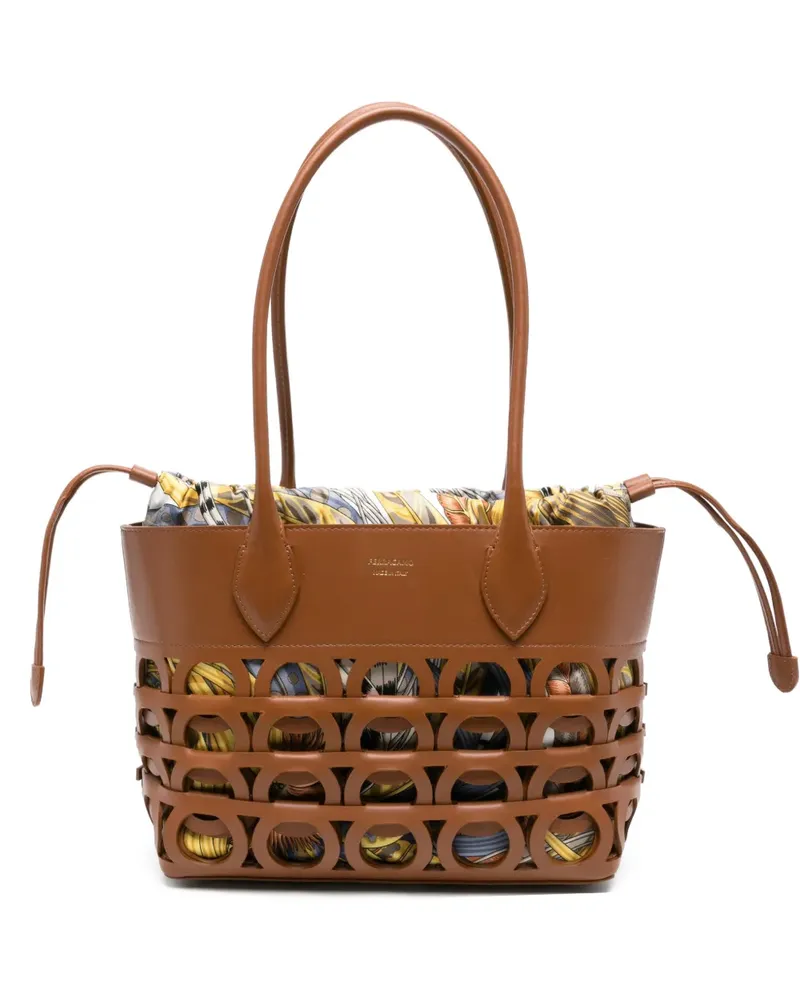 Ferragamo Handtasche mit Gancini-Detail - Braun Braun