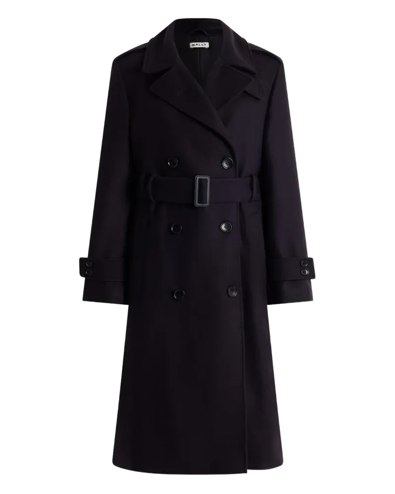Bally Zweireihiger Trenchcoat - Blau Blau