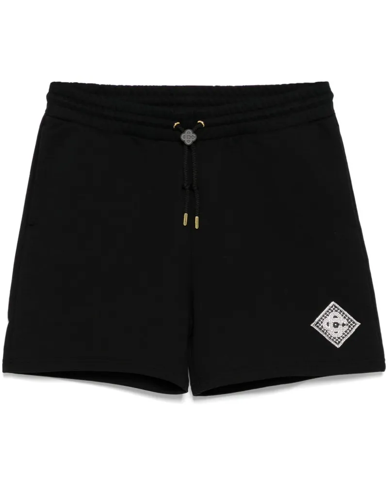 Casablanca Paris Shorts mit Logo-Patch - Schwarz Schwarz