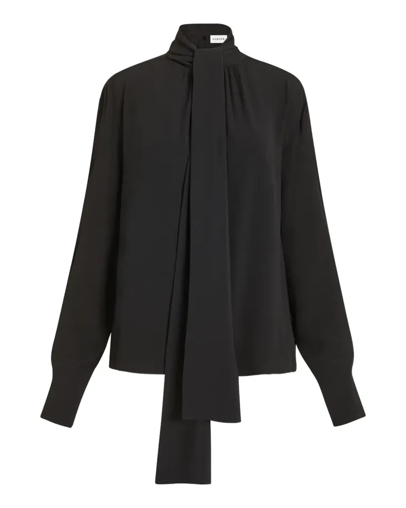 P.A.R.O.S.H. P.A.R.O H. Bluse mit Schleifenkragen - Schwarz Schwarz