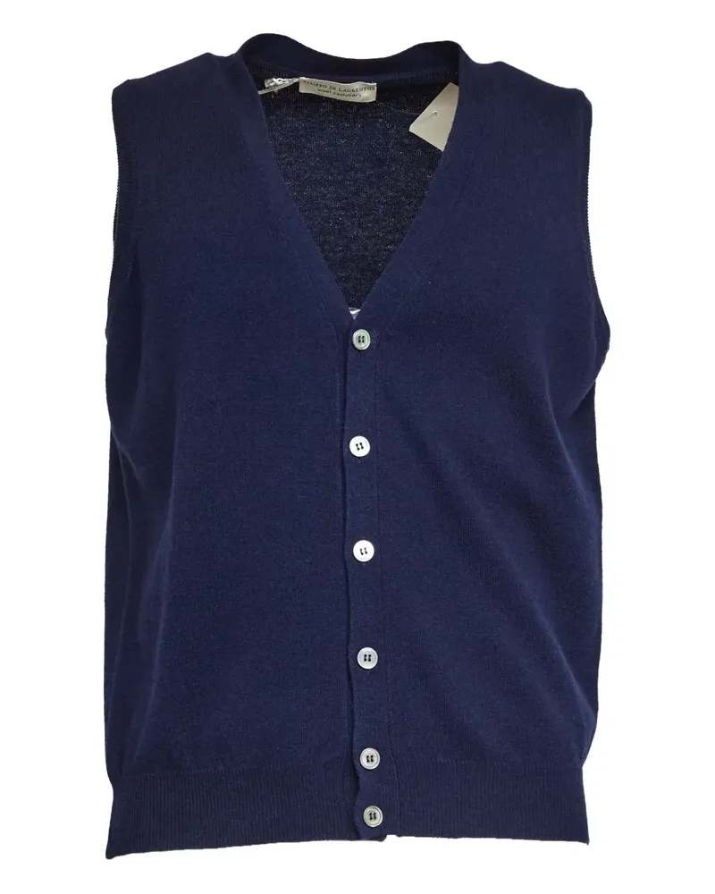 Filippo de Laurentiis buttoned wool waistcoat - Blau Blau