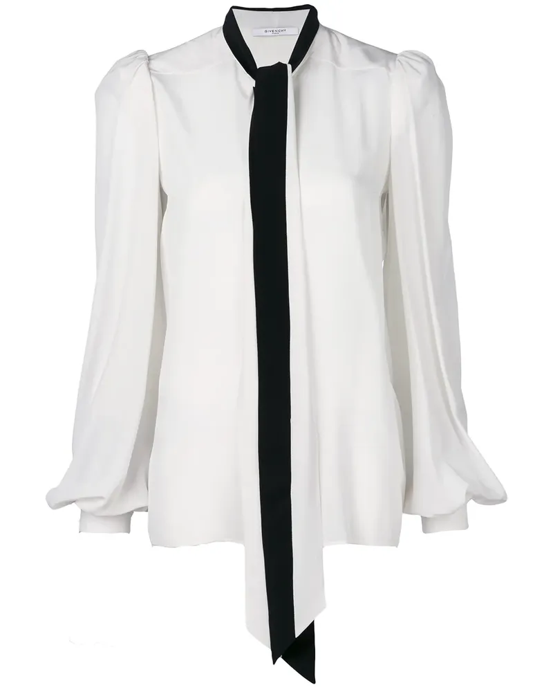 Givenchy Bluse mit Schalkragen - Weiß Weiß