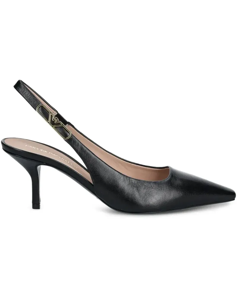 Emporio Armani Pumps mit Slingback-Riemen - Schwarz Schwarz