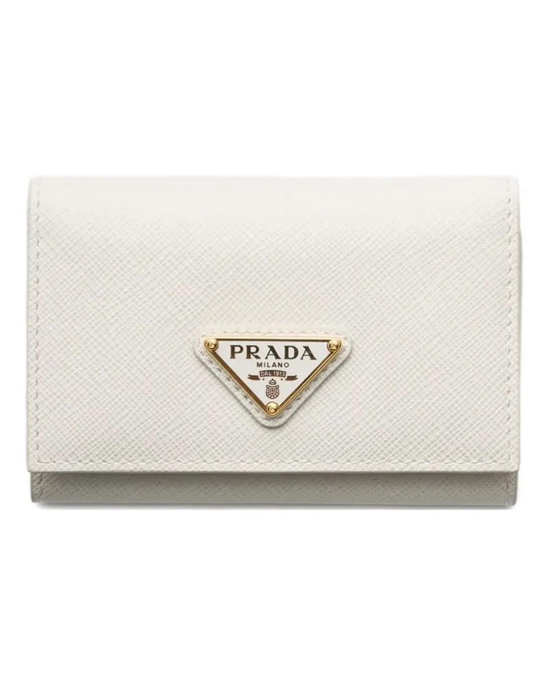 Prada Saffiano leather card holder - Nude Nude