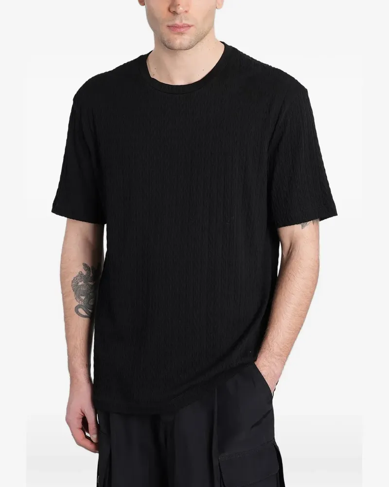 Giorgio Armani textured T-shirt - Schwarz Schwarz