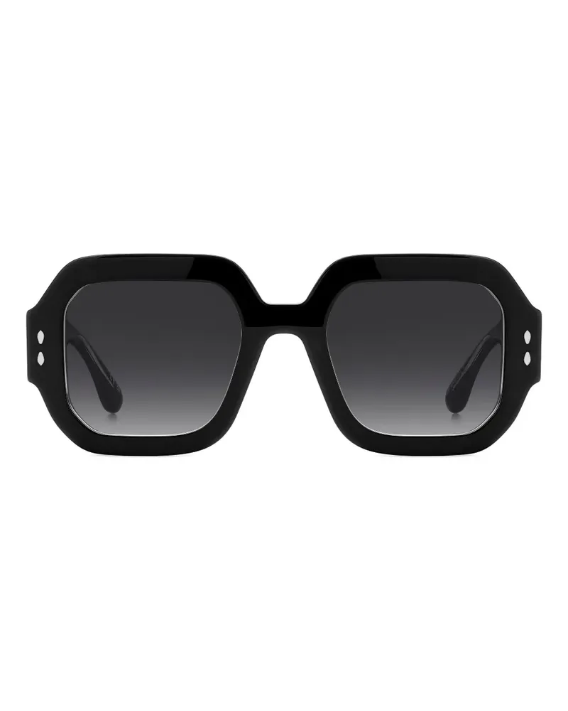 Isabel Marant Sonnenbrille mit geometrischem Gestell - Schwarz Schwarz