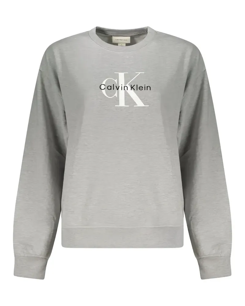 Calvin Klein logo-print jersey sweater - Grau Grau