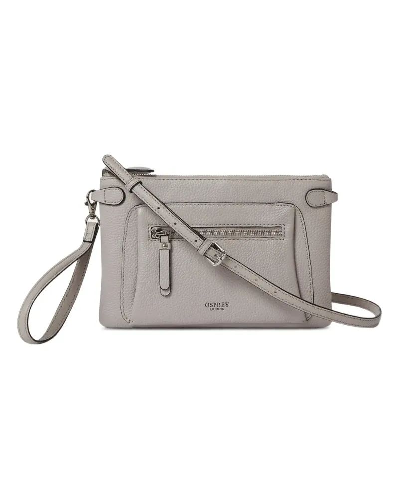 Osprey Ruby leather clutch bag - Grau Grau