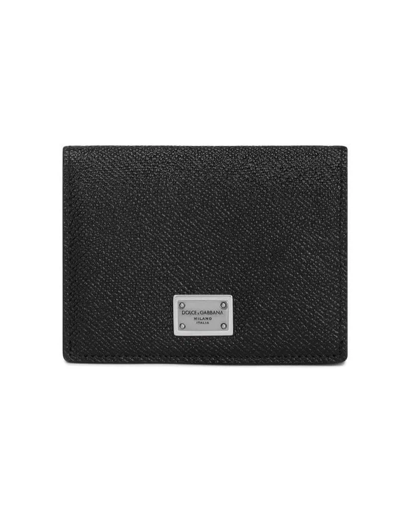 Dolce & Gabbana Kartenetui mit Logo-Schild - Schwarz Schwarz