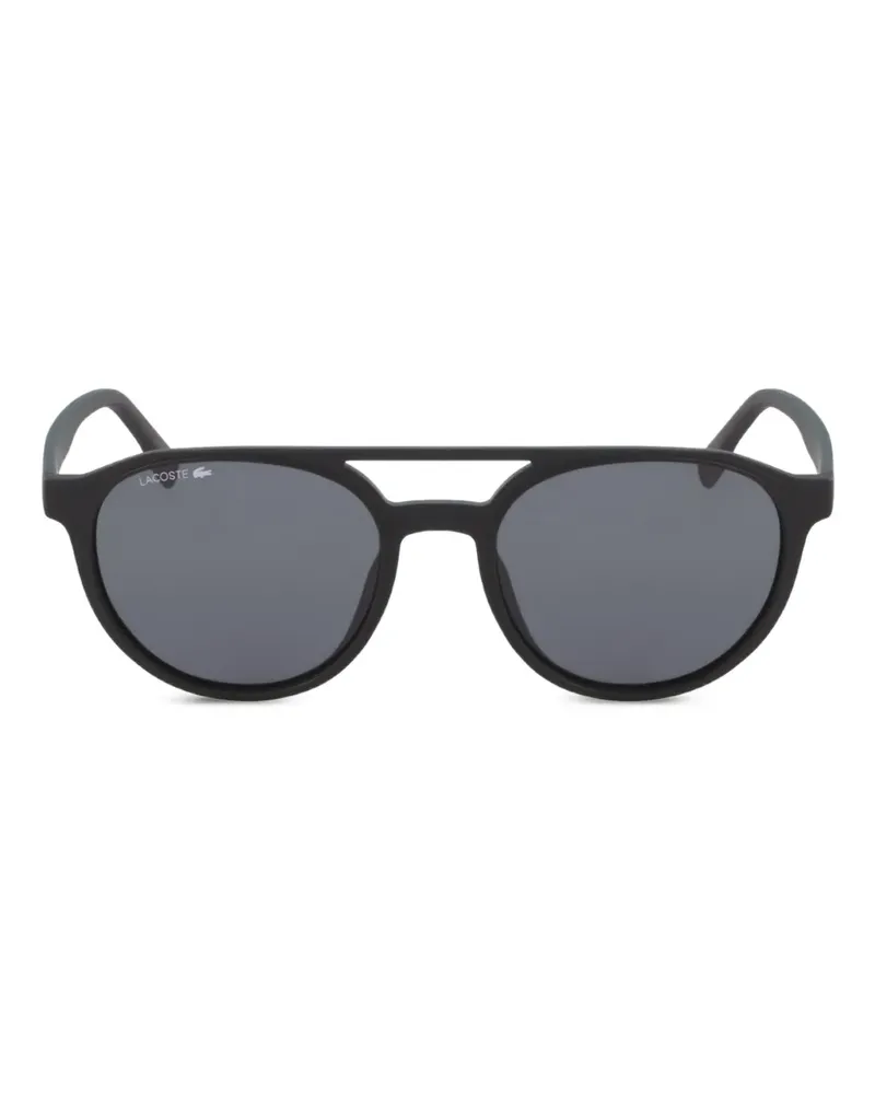 Lacoste Sonnenbrille mit rundem Gestell - Schwarz Schwarz