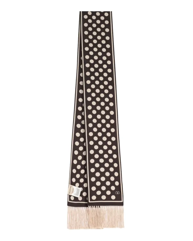 Valentino Garavani Schal mit Polka Dots - Braun Braun