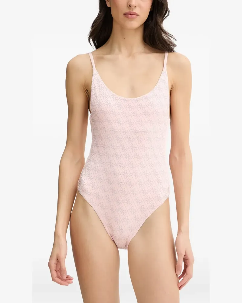 Guess 4G-logo one-piece swimsuit - Rosa Rosa