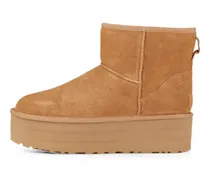 Klassische Mini Plateau-Stiefeletten - Braun
