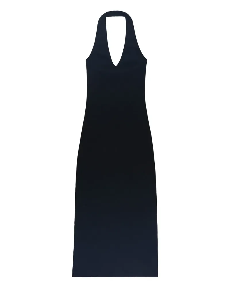 Nili Lotan Stevie Midikleid mit Neckholder - Schwarz Schwarz