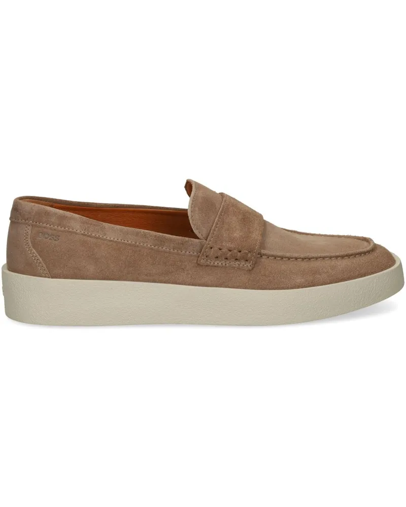 HUGO BOSS Loafer aus Wildleder - Nude Nude