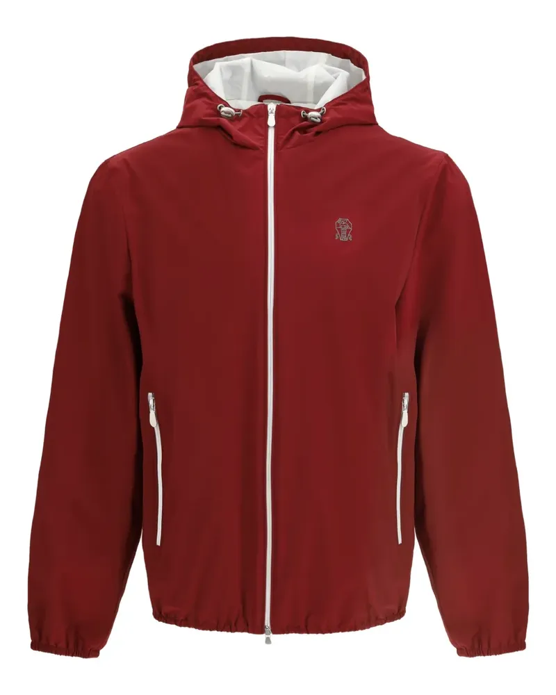 Brunello Cucinelli hooded zip-up jacket - Rot Rot