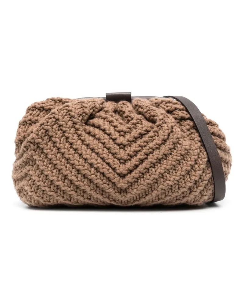 Fabiana Filippi Gestrickte Clutch - Braun Braun