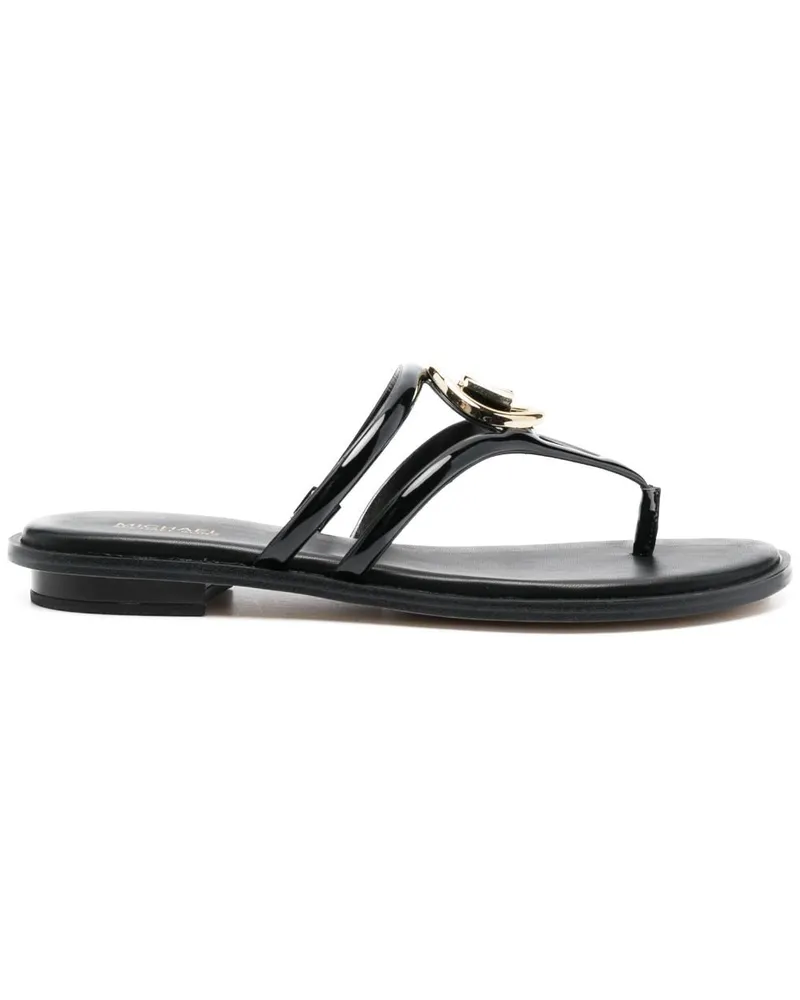 Michael Kors Sandalen mit Logo-Schild - Schwarz Schwarz