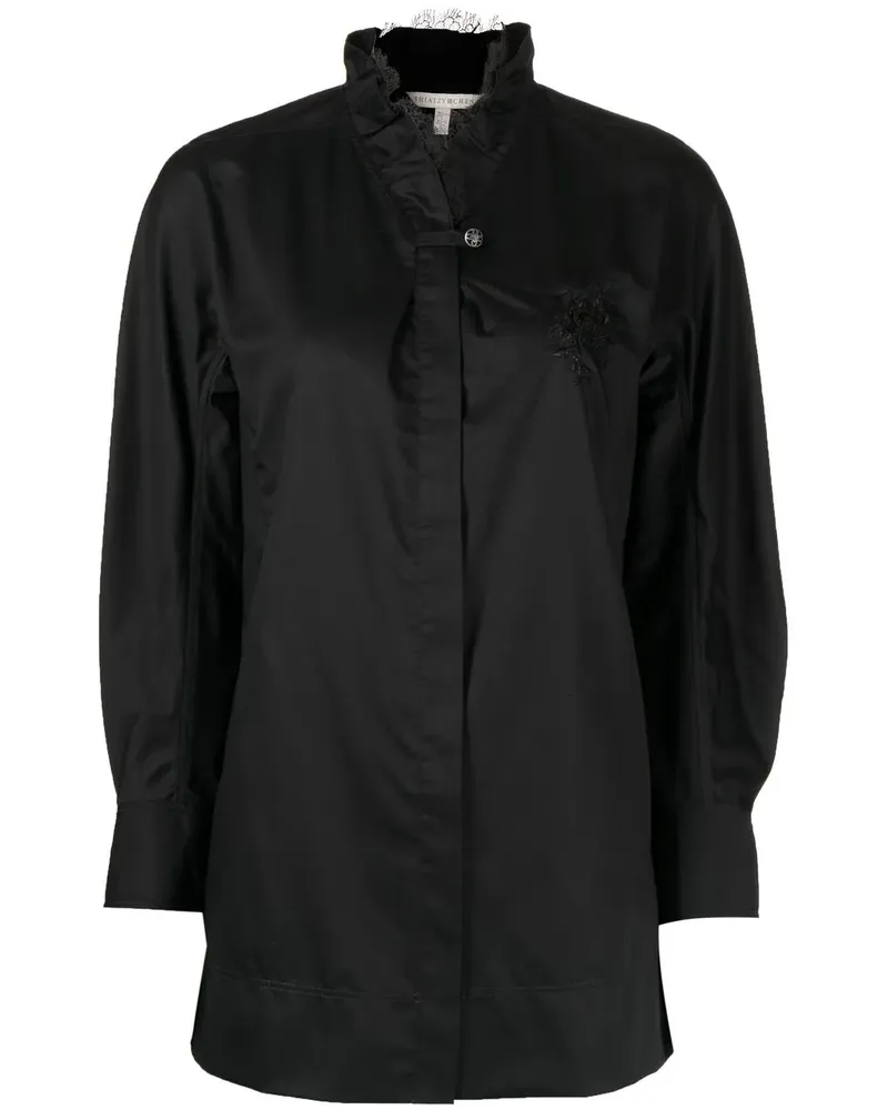 SHIATZY CHEN Hemd mit Spitzenkragen - Schwarz Schwarz