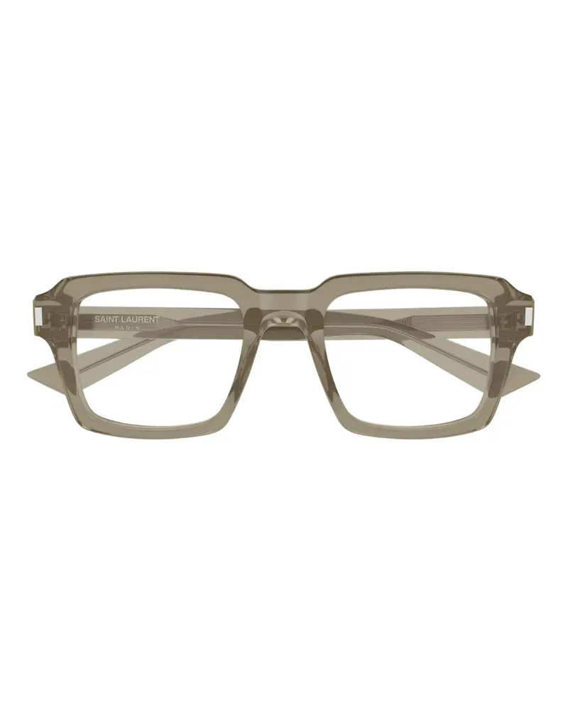 Saint Laurent Brille mit eckigem Gestell - Grau Grau
