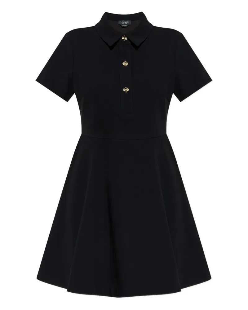 Kate Spade clover-button mini dress - Schwarz Schwarz