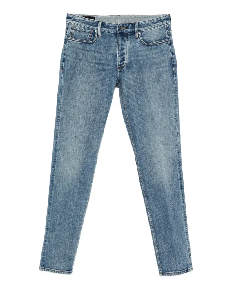 Emporio Armani logo-plaque jeans - Blau Blau