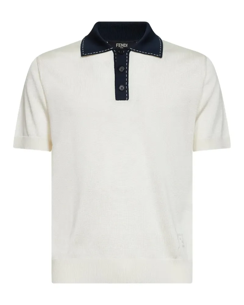 Fendi FF intarsia polo shirt - Nude Nude