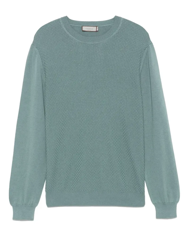 Canali Pullover mit Korbgeflecht - Grün Grün