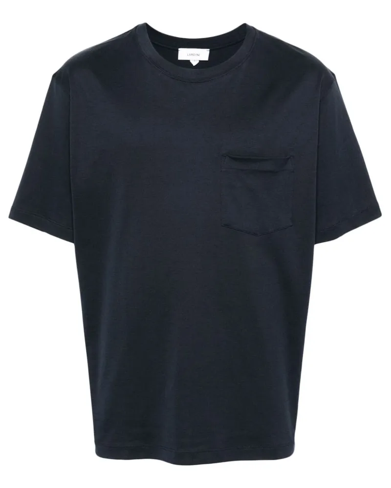 LARDINI T-Shirt mit aufgesetzter Tasche - Blau Blau