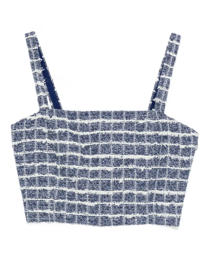 Iceberg Kariertes Cropped-Top - Blau Blau
