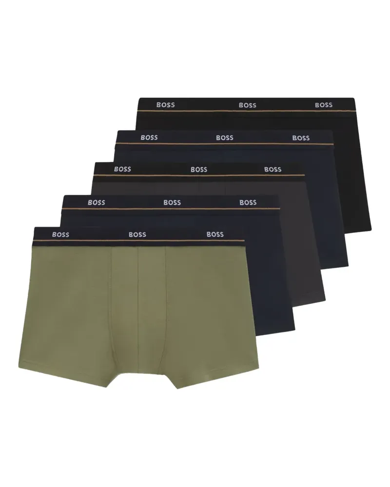 HUGO BOSS Boxershorts mit Logo (3er-Set) - Schwarz Schwarz
